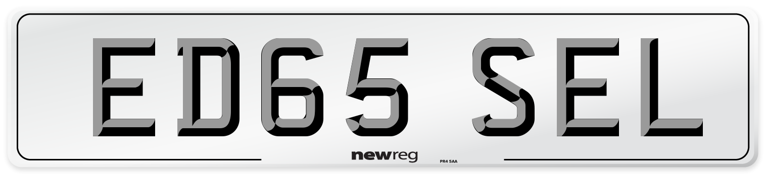 ED65 SEL Number Plate from New Reg